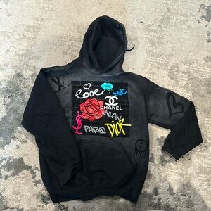 Custom spray painted sweatshirt